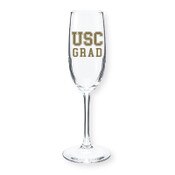 USC Trojans Grad Champagne Flute Glass